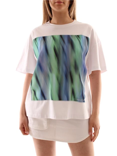T-SHIRT CON STAMPA FRONTALE DONNA BIANCO