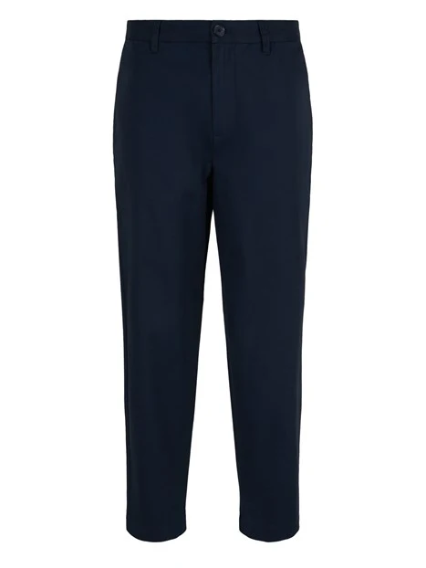 PANTALONI CHINO IN GABARDINE UOMO BLU