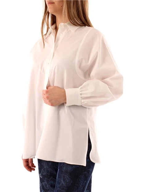 CAMICIA IN PURO COTONE DONNA BIANCO