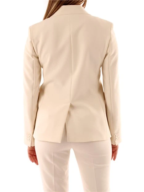 GIACCA BLAZER IN TELA DI VISCOSA DONNA BIANCO