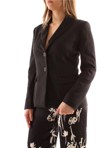 GIACCA BLAZER MONOPETTO CON REVERS DONNA NERO