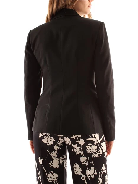 GIACCA BLAZER MONOPETTO CON REVERS DONNA NERO