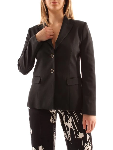 GIACCA BLAZER MONOPETTO CON REVERS DONNA NERO