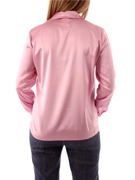 CAMICIA IN RASO DI SETA DONNA ROSA