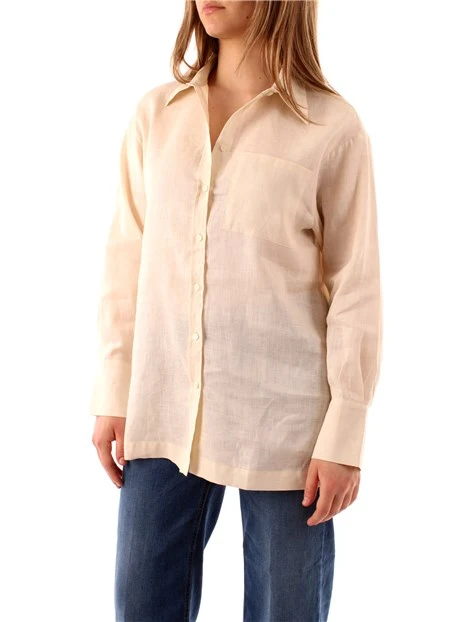 CAMICIA IN LINO DONNA BEIGE