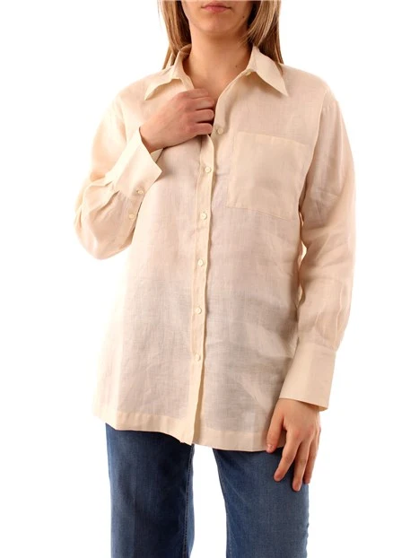 CAMICIA IN LINO DONNA BEIGE