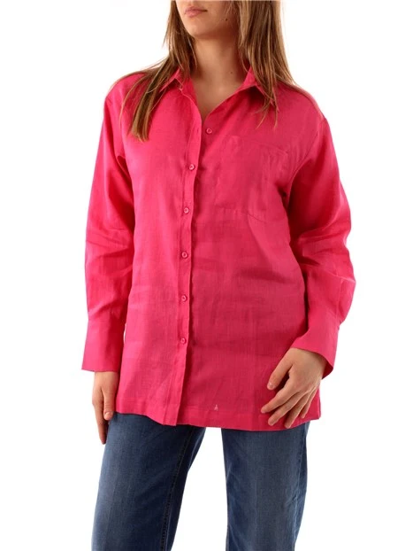 CAMICIA IN LINO DONNA FUCSIA