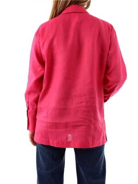 CAMICIA IN LINO DONNA FUCSIA