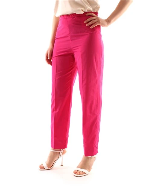 PANTALONI CROPPED A SIGARETTA PIEGA STIRATA DONNA FUCSIA