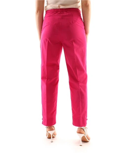 PANTALONI CROPPED A SIGARETTA PIEGA STIRATA DONNA FUCSIA