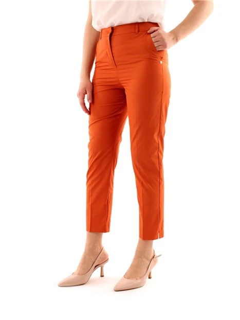 PANTALONI CROPPED CHINO DONNA ARANCIO