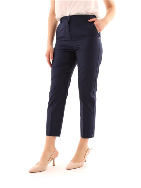 PANTALONI CROPPED CHINO IN COTONE DONNA BLU