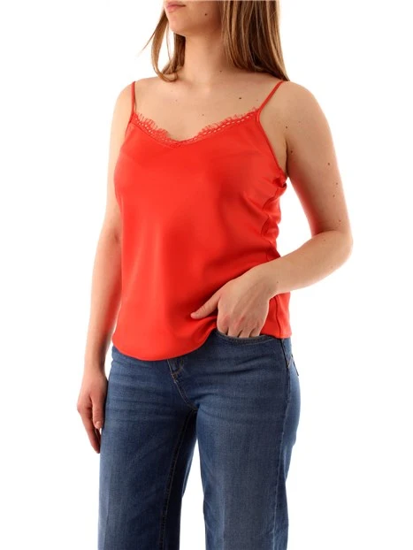 TOP CON PIZZO DONNA ARANCIO