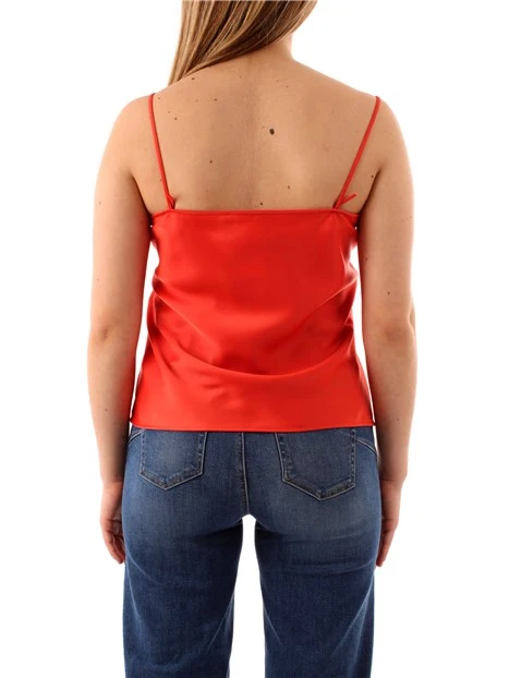 TOP CON PIZZO DONNA ARANCIO