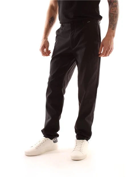 PANTALONI CHINO MISTO COTONE UOMO NERO