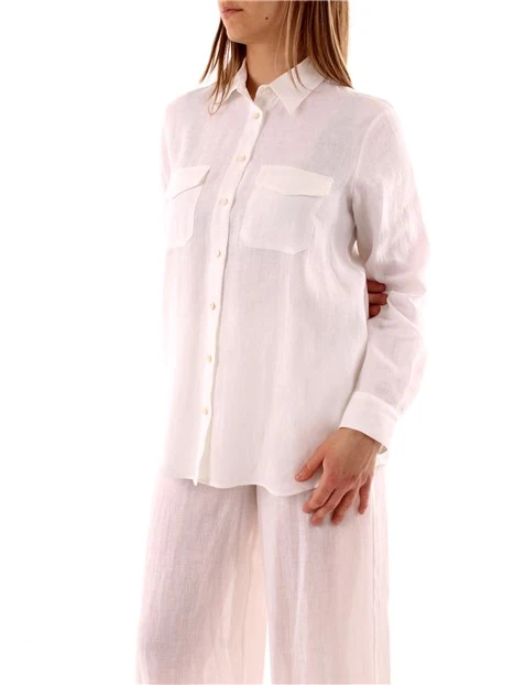 CAMICIA IN LINO DONNA BIANCO