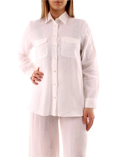 CAMICIA IN LINO DONNA BIANCO