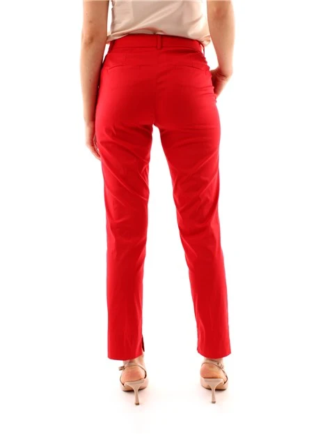 PANTALONI CHINO IN COTONE DONNA ROSSO