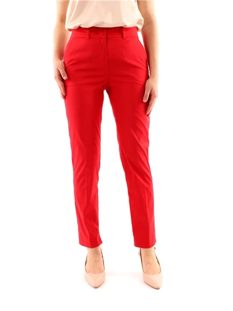 PANTALONI CHINO IN COTONE DONNA ROSSO