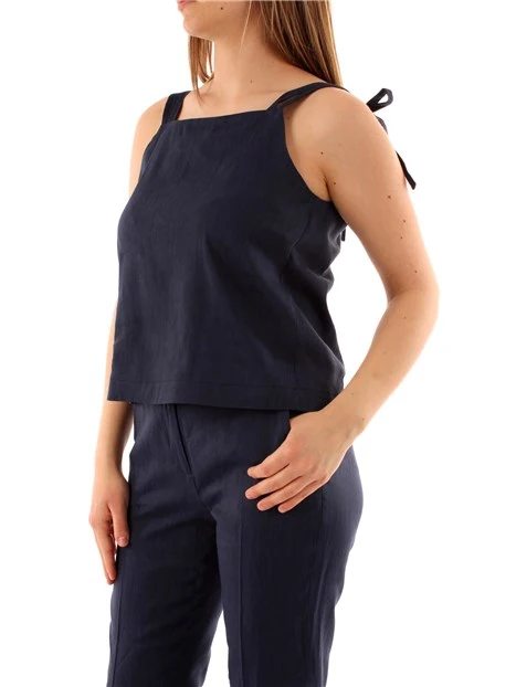 TOP SVASATO MONOCHROME DONNA BLU NOTTE