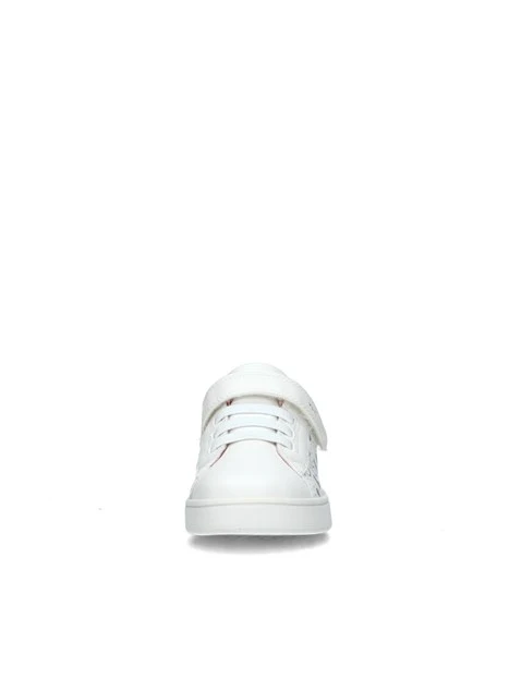 SNEAKERS BASSE ECLYPER CON CUORICINI ARGENTO BAMBINA BIANCO