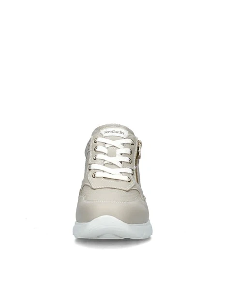 SNEAKERS PLATFORM CON TRAMA NG DONNA BEIGE ORO