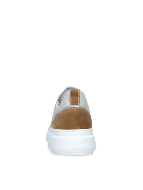 SNEAKERS PLATFORM CON INSERTI MULTICOLORE DONNA AVORIO