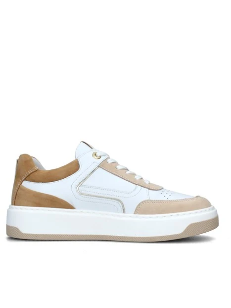 SNEAKERS PLATFORM CON SUOLA LOGATA DONNA BIANCO ECRU