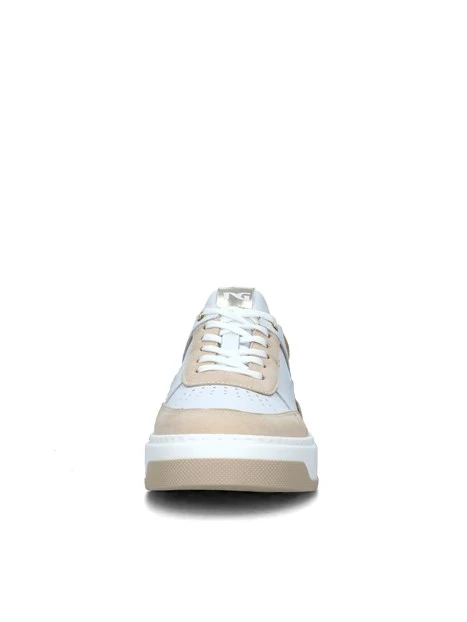 SNEAKERS PLATFORM CON SUOLA LOGATA DONNA BIANCO ECRU