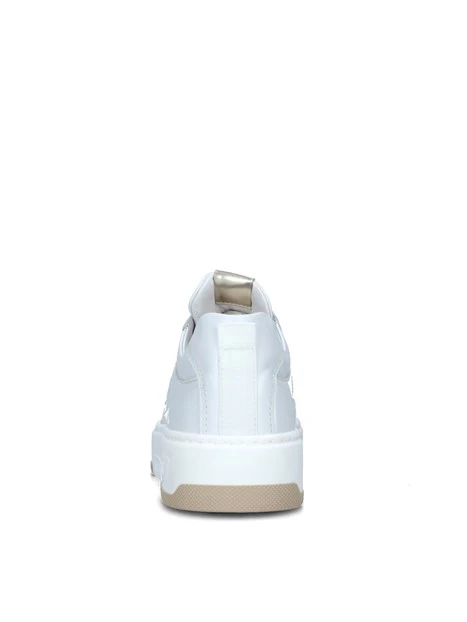 SNEAKERS PLATFORM CON SUOLA LOGATA DONNA BIANCO BEIGE