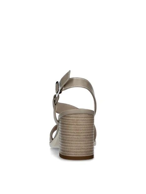 SANDALI TACCO ALTO CON CINTURINO REGOLABILE DONNA BEIGE