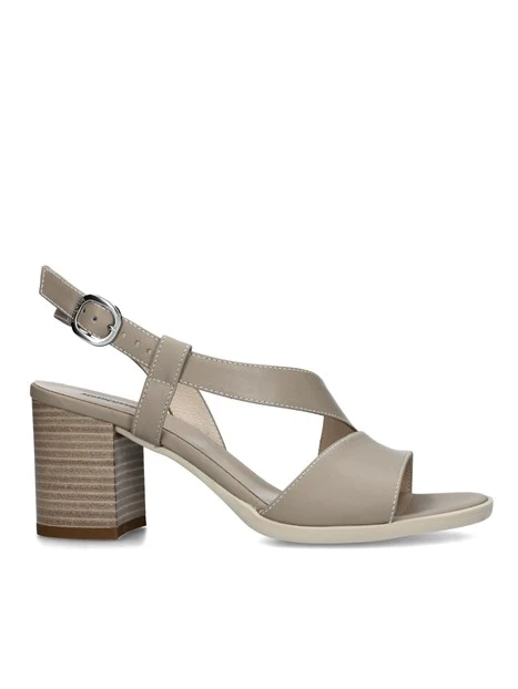 SANDALI TACCO ALTO CON CINTURINO REGOLABILE DONNA BEIGE