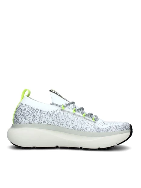 SNEAKERS PLATFORM JUPITER KNIT MULTICOLORE CON INSERTI FLUO UOMO BIANCO