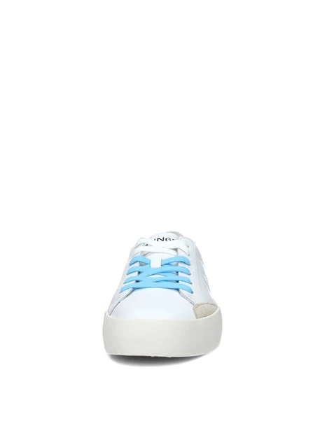 SNEAKERS BASSE STREET CON LOGO LATERALE UOMO BIANCO BEIGE