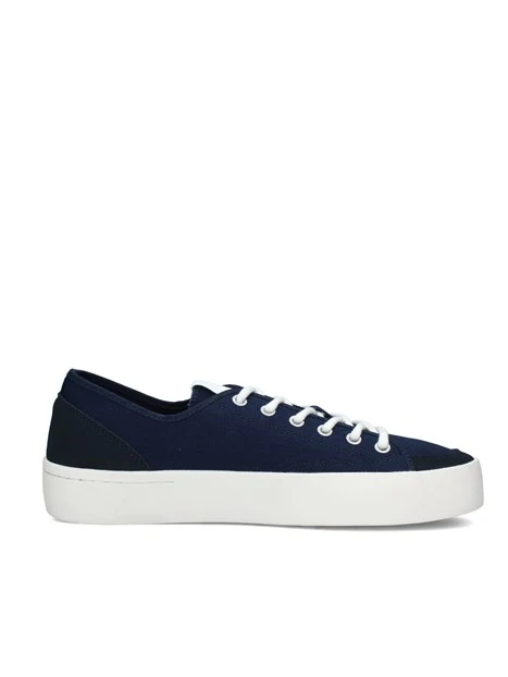 SNEAKERS BASSE STREET CANVAS CON LOGO LATERALE UOMO BLU