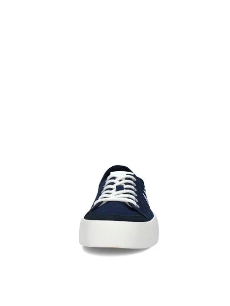 SNEAKERS BASSE STREET CANVAS CON LOGO LATERALE UOMO BLU