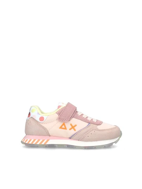 SNEAKERS BASSE ALLY CANDY CANE CON DOPPIA CHIUSURA BAMBINA BEIGE