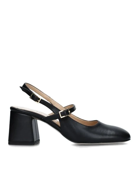 SLINGBACK CON DOPPIO CINTURINO REGOLABILE DONNA NERO