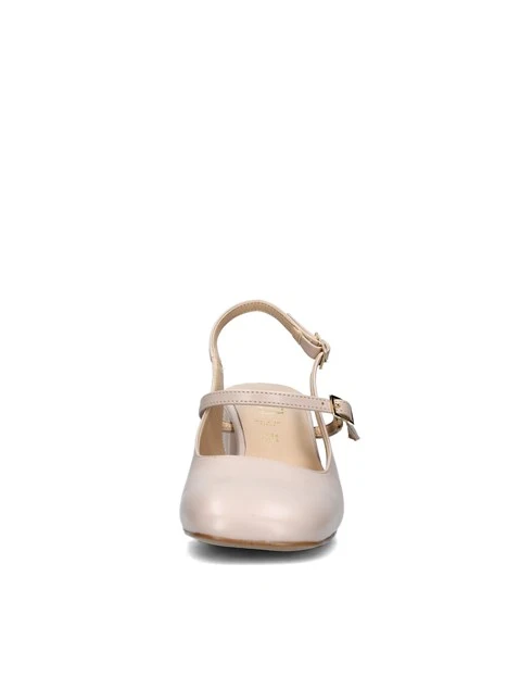 SLINGBACK CON DOPPIO CINTURINO REGOLABILE DONNA BEIGE