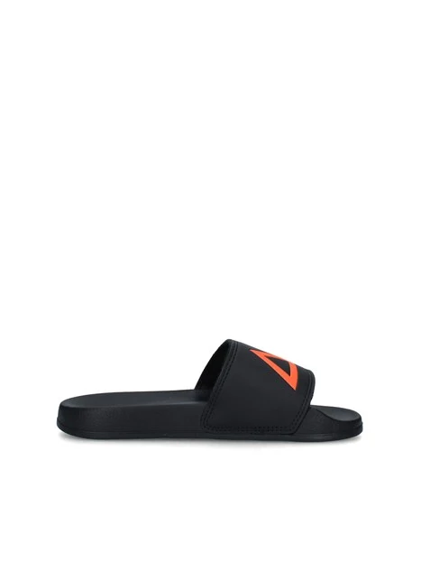 SANDALI MARE CON LOGO BAMBINO NERO ARANCIO