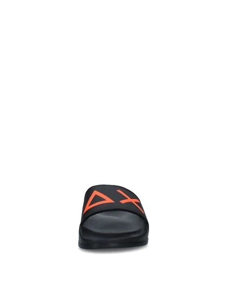 SANDALI MARE CON LOGO BAMBINO NERO ARANCIO