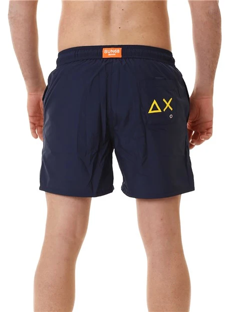 COSTUME A BOXER CON LOGO LATERALE UOMO BLU