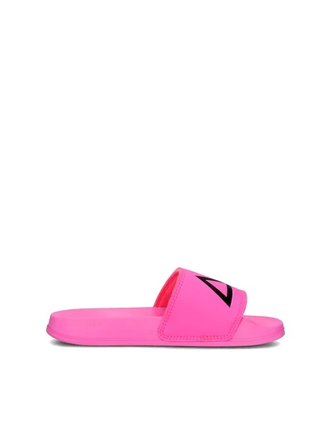 SANDALI MARE CON LOGO BAMBINA FUCSIA NERO