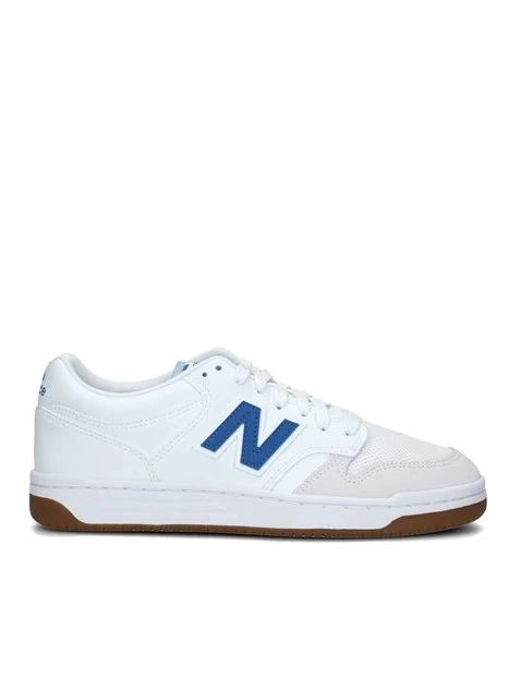 SNEAKERS BASSE 480 CON LOGHETTO BLU UNISEX ADULTO BIANCO