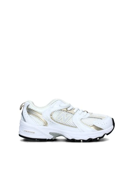 SNEAKERS BASSE 530 CON INSERTI DORATI UNISEX BAMBINO BIANCO