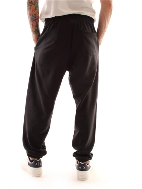 PANTALONI JOGGERS MISTO COTONE UOMO NERO