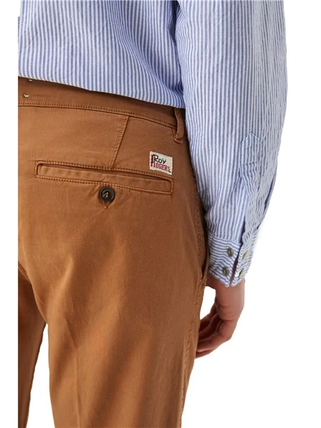 PANTALONI CHINO UOMO MARRONE