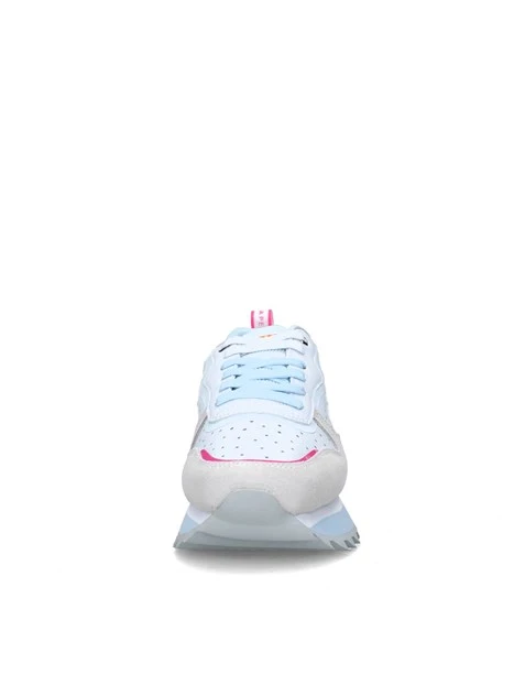 SNEAKERS PLATFORM WANDA MULTICOLORE CON FORI DONNA BIANCO