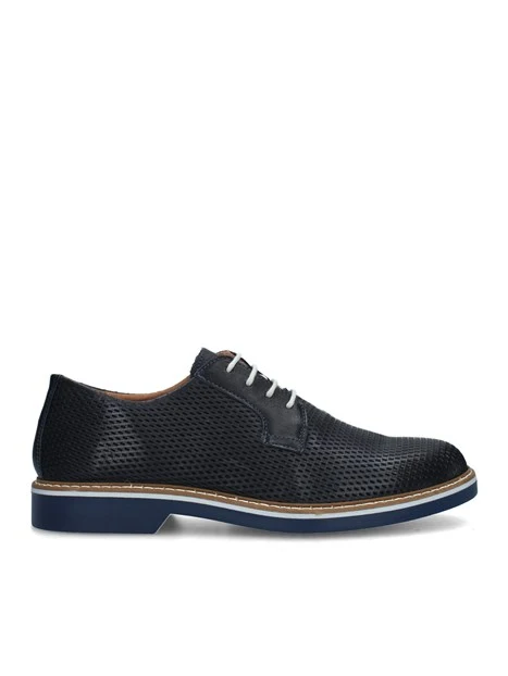 STRINGATE DERBY CON INSERTI COLORATI UOMO BLU