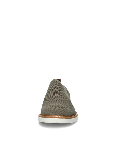 SNEAKERS SLIP ON IN MAGLIA CON IMPUNTURE UOMO BEIGE